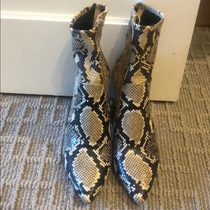 Loeffler Randall Isla Bootie Snake print 8